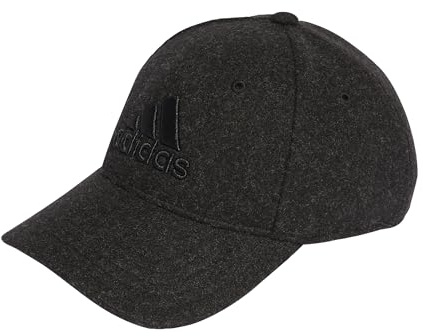 adidas Unisex Wool Baseball Cap, Dark Grey Heather/Black, XXS