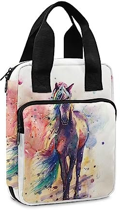 COEQINE Aquarell Pferd Druck Bibel Handtasche für Frauen, Durtble Tragen Bibel Buch Cover Fall für Frauen