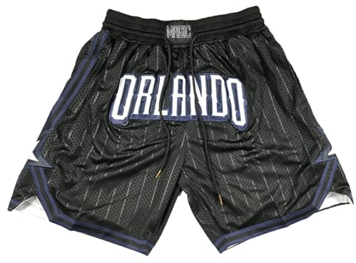MCQOmcil Männer Frauen NBA Magic Basketball Shorts Hohe Elastizität Atmungsaktive Sporthose (Color : A, Size : XX-Large)