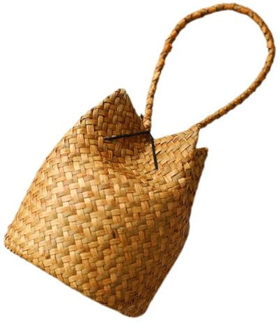 OSALADI Bolso De Chino para Festival Accesorio para Playa Bolso De Mano Tejido para Mujer