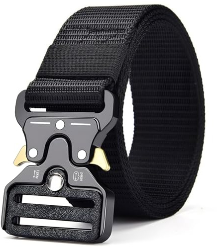 Tactical Belts for Men - Money Belt for Travel for Man Hidden, Belts for Jeans Mens Adjustable edc Belt Mens Belt, Money Belt for Travel for Men Hidden(Black)