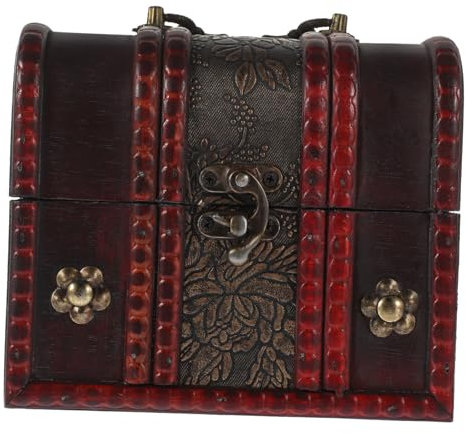 TOPPERFUN Vintage Aufbewahrungsbox mit Deckel Kleine Kompakte Geschenkbox im Retro Stil als Schmuckschatulle oder Foto Requisite