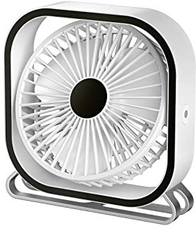 SHOOYIO Ventilador de escritorio USB de 3 velocidades, silencioso y portátil, ventilador pequeño giratorio, ventilador de mesa para el hogar, oficina, escritorio