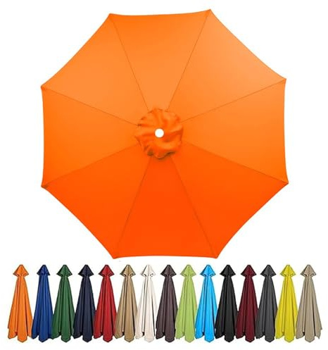 Garden Replacement Parasol Canopy,UPF 50+ Outdoor Sun Shade Cover | 4m/3.5m/3m/2.7m/2.5m/2.3m/2mParasol Fabric Standby Cover,Weatherproof Patio Parasol Umbrella,Windproof& Waterproof,6/8Arms