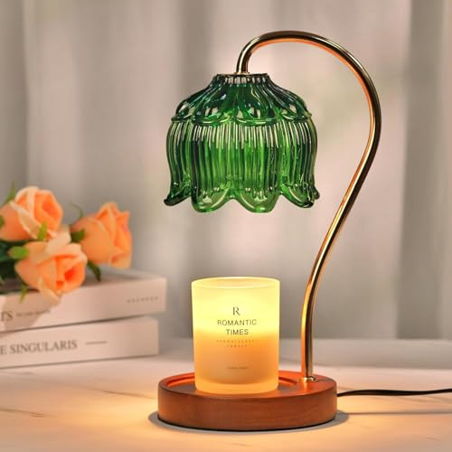 Candle Warmer Lamp with Timer, Dimmable Electric Candle Heater with 2 Wax Warmer Bulbs, Flameless Burner candle Melter for Scented Wax Jar Candles, Vintage Lamp for Home Decor, Birthday Gift for Women