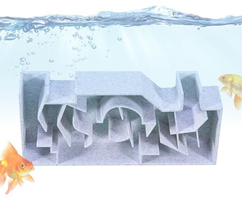 Fyrdyn Fish Tunnel,Aquarium Shrimp Cave | Underground Cave, Fish Tank Maze Habitat for Corner Wall Crab Catfish Hiding Observation