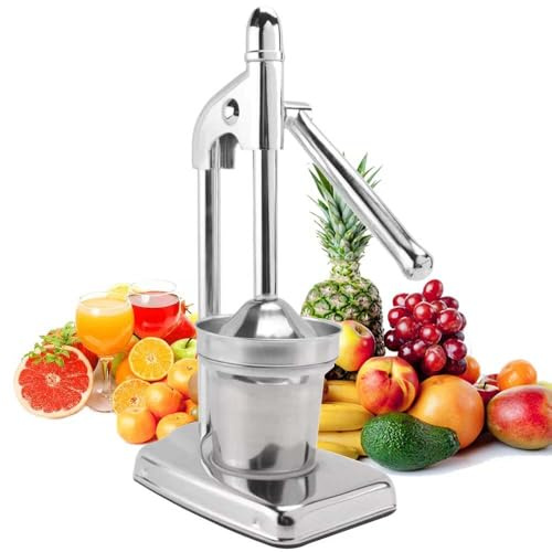 Blendra Manual Juicer Stainless Steel – Fruit Press Citrus Lemon Orange Juicer Portable Fruit Juicer for kitchen, camping, stall setting,easy-to-clean