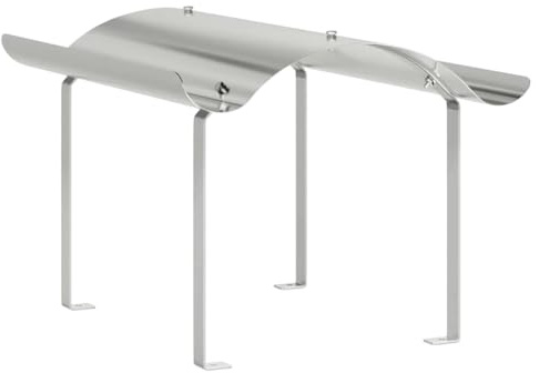 vidaXL Chimney Cowl Silver 59.5 x 50 x 36.5 cm Stainless Steel, Garden and Terrace, Modern Chimney Cowl, Outdoor Heating, Stainless Fireplace Accessory, Heat Resistant Feature, Polished Steel