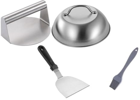 LIOOBO Set Presse à Burger Acier Inoxydable Moule Et Presse Viande pour Cuisine Et Barbecue Kit pour Galettes Faciles Et Durables