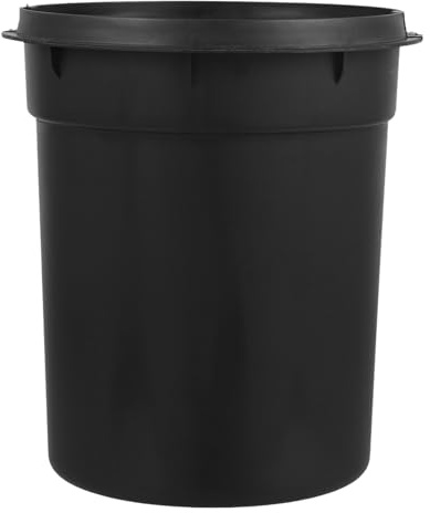 TOPBATHY Cubo de Basura Redondo Interior de 3L en ABS Negro Apertura Grande Reutilizable para Sala o Despacho Diseño Sencillo y Elegante
