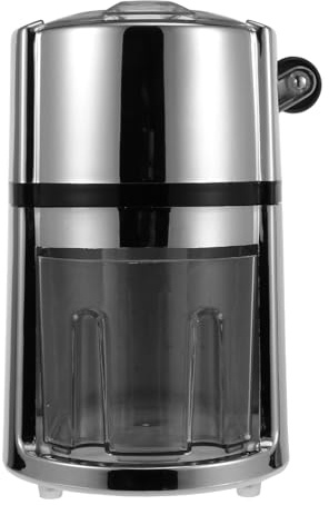 BESPORTBLE Manual Ice Crusher Machine with Thicker Sharper Blades, Silver Abs and Stainless Steel Material, for Making Slushies and Freeze Drinks, Household Kitchen Ice
