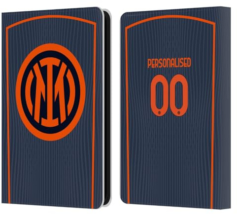 Head Case Designs Offizielle Personalisierte Individuelle Inter Milan Third 2025/26 Spieler Home Kit Leder-Wallet-Hülle Kompatibel mit Amazon Kindle 11th Gen 6in 2022