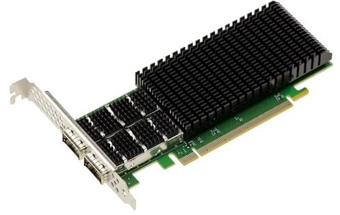KALEA-INFORMATIQUE Tarjeta controladora de Red PCIe Gen 4.0 PC Dual 200G QSFP56 2 Puertos. Chipset Mellanox ConnectX 6. Compatible con 200GbE, 100GbE, 50GbE, 40GbE, 25GbE y 10GbE