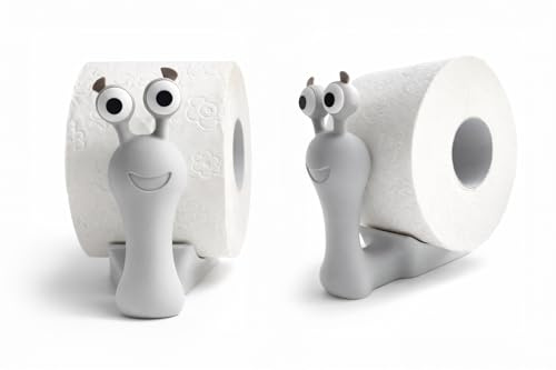 1 Stück Toilettenpapierhalter Schnecke | Toilettenpapier Deko Schwarz | für 42 und 44 mm Rollen | Toilettenrollenhalter WC | Ersatzrollenhalter (1)