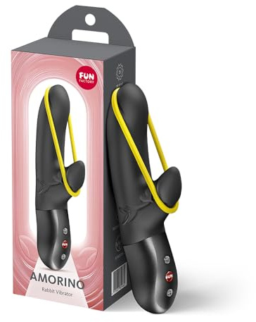 Fun Factory Amorino | Rabbitvibrator für Frauen | Vibrator mit Silikonband | G-Punkt- & Klitorisstimulation | IPX7 wasserdicht | Sex Spielzeug für Frauen | Sex Toys | Hautfreundliches Silikon | Erotik