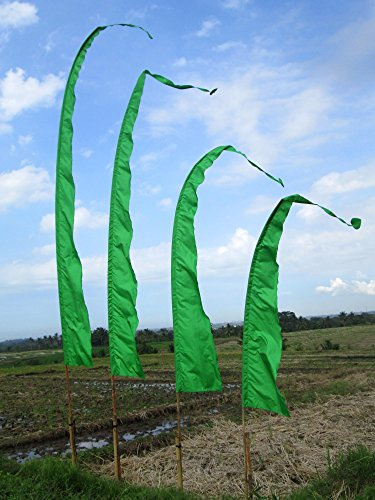 Bali-Fahne, Polyester, grün, 5 Meter
