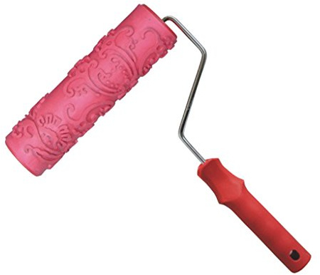 Geprägten Pfingstrose Muster Malerei Farbrollen Walzenbürste Wanddekor DIY Werkzeug, 7-Zoll - # 14 PR500