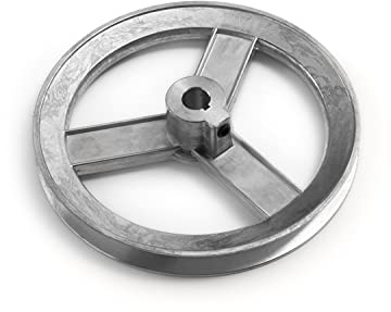 Terre Products, Heavy Duty 6 V-Groove Drive Pulley, Precision 1/2 Bore, Robust Z3A Zinc Alloy Die Cast Pulley
