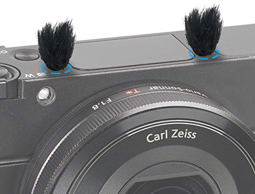 YOUSHARES Kamera Mikrofon Windschutz, 10 PCS Fell Wind Muff Windschutz für Sony RX1 RX10 RX100 Digitale Kompaktkameras Eingebautes Mikrofon Außen Windfilter