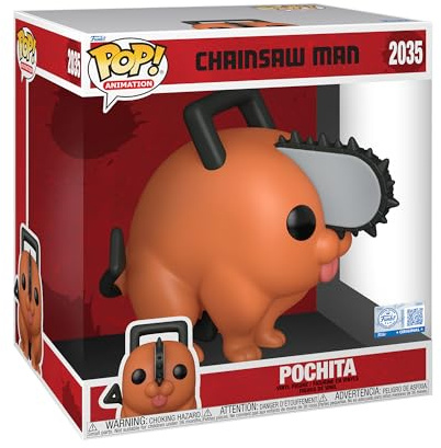 Funko POP! Jumbo: Chainsaw Man - Pochita | Official Anime Merch - Collectable Vinyl Figurine for Shelf Display - Birthday Gift Idea for Fans and Collectors