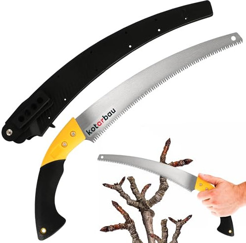 KOTARBAU Scie de jardin 320mm scie à main arrondie scie à bois scie à bois pour scier des branches d'arbres