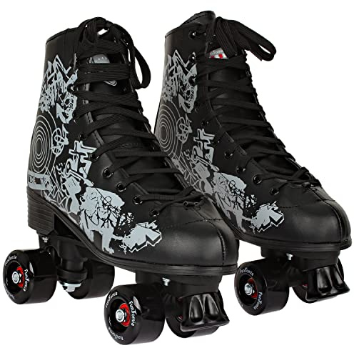 FunTomia Rollschuhe/Discoroller in Größen 30-44 - Rollerskates Disco Roller Skate Indoor Outdoor