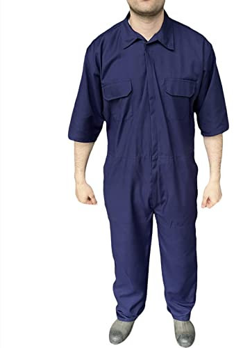 Turners Mens Short Sleeve Workwear Coveralls Boilersuit Overalls (Large)