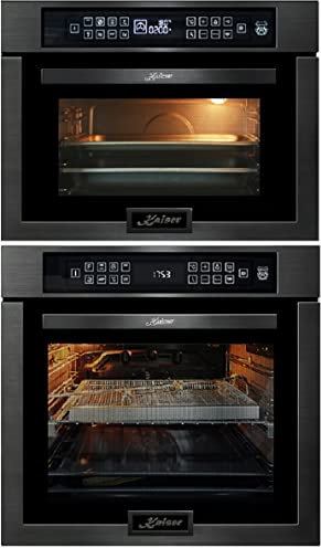 Kaiser Herdset EH 6306 RS + EM 6307 RS - Four encastrable, 15 fonctions, autarcique + four à micro-ondes, hauteur 45 cm, TouchControl, grill infrarouge, 22 fonctions