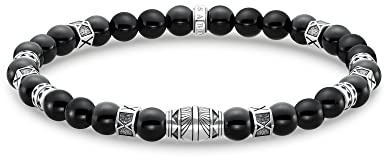 THOMAS SABO Armband Elemente Onyx 925 Sterlingsilber, Geschwärzt