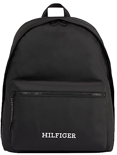 Tommy Hilfiger Herren Rucksack Monotype Dome Handgepäck, Mehrfarbig (Black), Einheitsgröße
