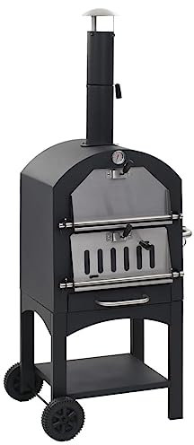 SKM Four à Pizza d'extérieur au Charbon Pierre d'argile réfractaire, Weight:25.7 kg,44279