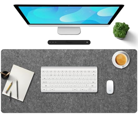 Octonyluck Tapis de Souris XXL, Tapis Souris Gamer Antidérapant, Tapis de Bureau ImperméAble en Tissu Feutré, Tapis de Souris pour PC, Macbook, Ordinateur Portable, 900 X 400 mm