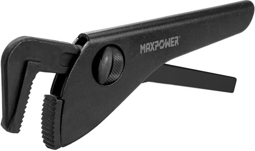 MAXPOWER Pipe Wrench, 220mm/8.7inch Pipe Spanner Plumbers Spanner with MAX Opening Capacity 45mm