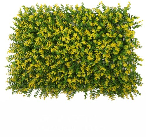 Warmiehomy Artificial Hedge Screening 40 x 60cm Fake Eucalyptus Plant Wall Panels Faux Living Plant Wall Panel Green Fence Privacy Screen for Indoor Outdoor Garden Home Wedding Office Decoration