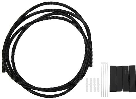 Car Corrugated Pipe Corrugated Tubing for Windscreen Washer System Windshield Washer Fluid Hose Repair Kit Flexible Bellows Tube Pipe(2.6m)