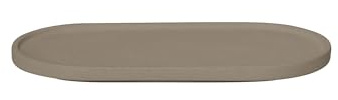 blomus Ablageschale CRETO | Farbe Mourning Dove | 9L x 17,5B x 1,5H cm | Dekotablett aus Beton | rutschfestes Tablett in Grau