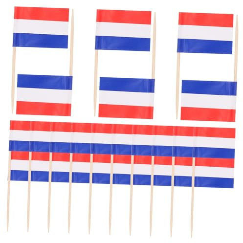Cabilock 100piezas Palillos Para Comer Fruta Banderas Del Decoración Para Pasteles y Tartas