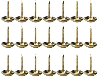 100 Stück Polsternägel, Antikes Messing, Eisen, Möbel, Dekorative Reißnägel, Zubehör, Professionelles Zubehör (Gold)