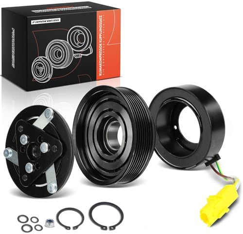 Frankberg Embrayage de climatisation 8200578856 | Compatible avec: Clio III boîte/hayon SB SR, Éolienne E4M, Mode/Grand Mode F/JP0, Twingo II CN0, Note E11 NE11