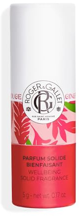 Roger&Gallet Parfum Solide Bienfaisant Gingembre Roug 5g – Format Nomade – Notes de Baies Roses et Benjoin