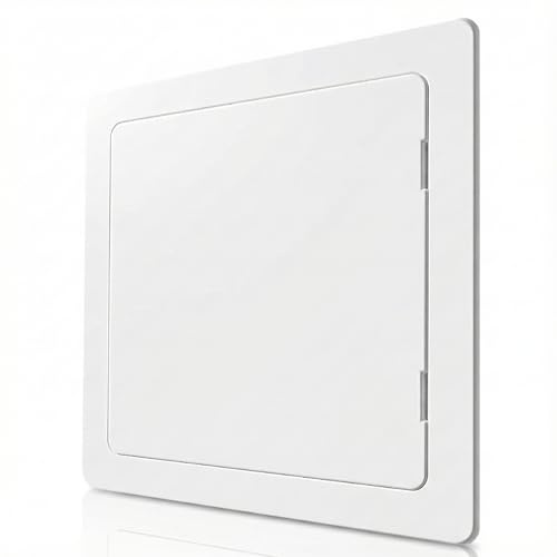 Proxinova Revisionsklappe 55X55 cm, Hochwertige ABS Plastik Revisionstür Trockenbau Anpassbar, Sicherungskasten Unterputz, Schornstein Reinigungsklappe, Verdeckt Kabel, Zähler, Rohre, Passt Bündig