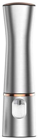 Molinillo de pimienta automático | Molinillo de pimienta de acero inoxidable | Triturador de pimienta recargable | Molinillo de pimienta a pilas con grosor ajustable para especias de sal de roca y