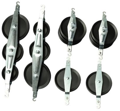 EHJRE 6-teilige Flaschenzugblöcke Flaschenzugblock-Experimentiersätze Physik-Experimentierausrüstung mit Haken für die Heimschule von Kindern