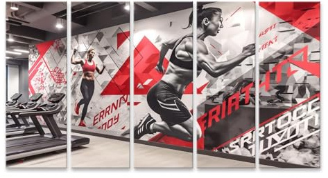 islandburner Bild auf Leinwand Frauen Fitness Motivation im modernen Fitnessstudio für Fitnessraum Fitness-Enthusiastinnen Fitnessstudio Bilder Wandbilder Poster