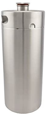 MNEVZX Spillatori per Birra 2L / 3.6L / 5L Homebrew Beer Mini Keg Pressurizzato Growler Dispenser di Birra alla Spina Nero Opaco Strumenti di vinificazione(Silver 3.6L)