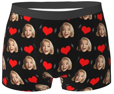 Generisch Boxershorts Mit Gesicht Foto Unterhose Herren Personalisierte Boxershorts Männer Unterwäsche Lustige Retroshorts Personalised Geschenke Boxers Weihnachten Geburtstag Vatertagsgeschenk 2025