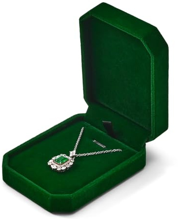 Oirlv Vert Foncé Velours Boîte à Pendentifs, Écrin Cadeau pour Pendentifs,