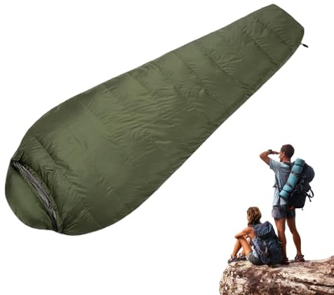 Dicker Schlafsack – Daunenschlafsack für den Winter, Camp für Erwachsene | wasserdicht, leicht, Reisen bei kaltem Wetter, Jagd, Rucksack im Freien, Mädchen, Jungen, Wandern