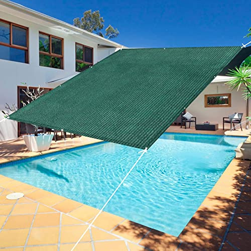 Tenda parasole in rete resistente ai raggi UV, 3 x 3,6 m, indice di ombra al 95%, perfetta per feste in giardino, patio, prato, colore verde, protezione solare per esterni