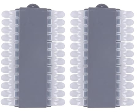 ERINGOGO Nuancier de Vernis à Ongles 2pcs en Plastique Amovible, Support Manucure Facile à Utiliser pour Salon et Diy, Carte de Distinction des Couleurs Élégante